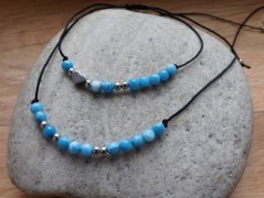 Nerezový přívěšek s larimarem