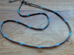 Nerezový přívěšek s larimarem