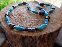 Nerezový přívěšek s larimarem