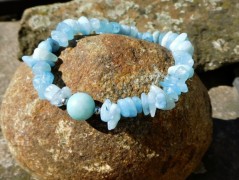 Nerezový přívěšek s larimarem