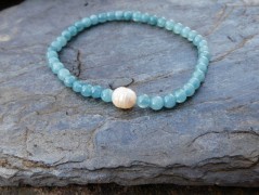 Nerezový přívěšek s larimarem