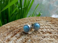 Nerezový přívěšek s larimarem