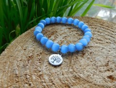 Nerezový přívěšek s larimarem