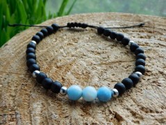 Nerezový přívěšek s larimarem