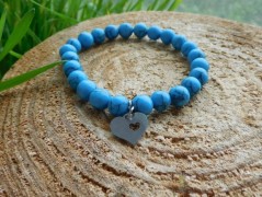 Nerezový přívěšek s larimarem