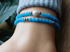 Nerezový přívěšek s larimarem