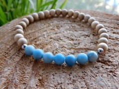 Nerezový přívěšek s larimarem