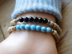 Nerezový přívěšek s larimarem