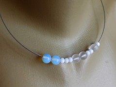 Nerezový přívěšek s larimarem