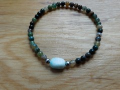 Nerezový přívěšek s larimarem