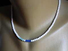 Nerezový přívěšek s larimarem