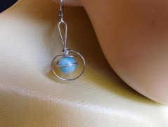 Nerezový přívěšek s larimarem