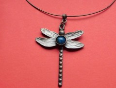 Nerezový přívěšek s larimarem