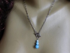 Nerezový přívěšek s larimarem