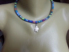 Nerezový přívěšek s larimarem