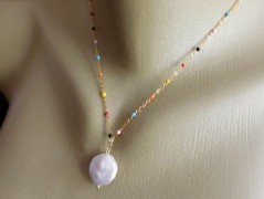 Nerezový přívěšek s larimarem