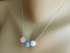 Nerezový přívěšek s larimarem