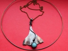 Nerezový přívěšek s larimarem