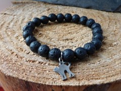 Nerezový přívěšek s larimarem