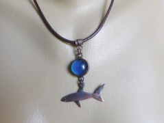 Nerezový přívěšek s larimarem