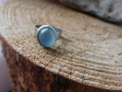 Nerezový přívěšek s larimarem