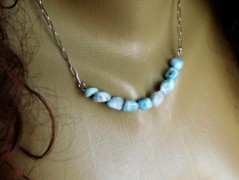 Nerezový přívěšek s larimarem