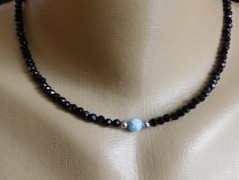 Nerezový přívěšek s larimarem