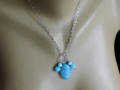 Nerezový přívěšek s larimarem