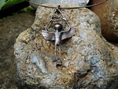 Nerezový přívěšek s larimarem