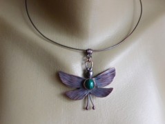 Nerezový přívěšek s larimarem