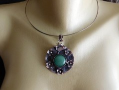 Nerezový přívěšek s larimarem