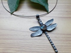 Nerezový přívěšek s larimarem