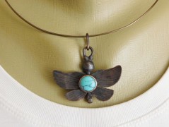 Nerezový přívěšek s larimarem