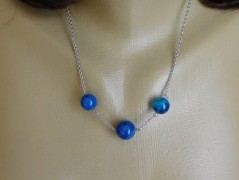 Nerezový přívěšek s larimarem