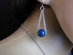 Nerezový přívěšek s larimarem