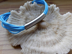 Nerezový přívěšek s larimarem