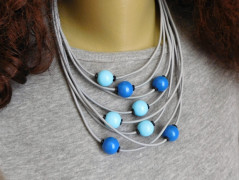 Nerezový přívěšek s larimarem