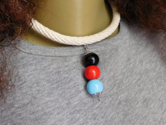 Nerezový přívěšek s larimarem