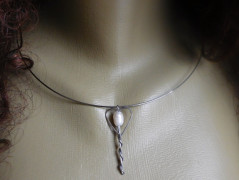 Nerezový přívěšek s larimarem