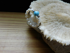 Nerezový přívěšek s larimarem