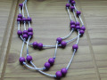 Náhrdelník fialkový na krátko
