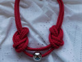 Náhrdelník červený lankový