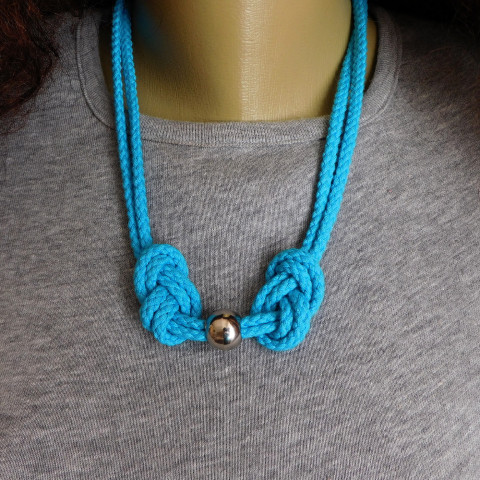 Náhrdelník modrotyrkysový lankový náhrdelník modrotyrkysový lankový 