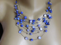 Náhrdelník - modrá perleť
