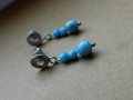 Naušnice,nerez,larimar