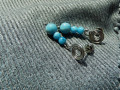 Naušnice,nerez,larimar