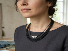 Souprava - howlitová-nerezová