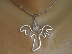 Nerezový přívěšek s larimarem