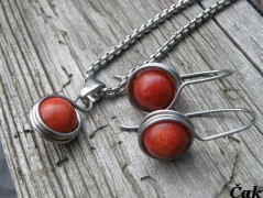 Nerezový přívěšek s larimarem