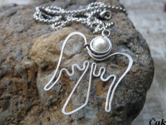 Nerezový přívěšek s larimarem